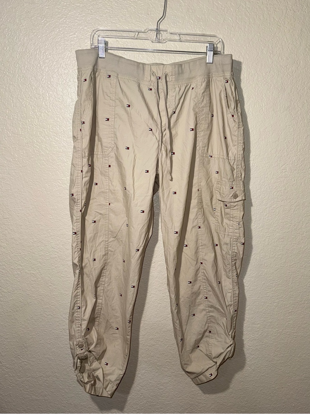 Tommy Hilfiger Cargo Pants Embroidered Logo Utility Khaki XL